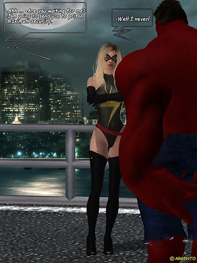 Ms Marvel vs rojo hulk el